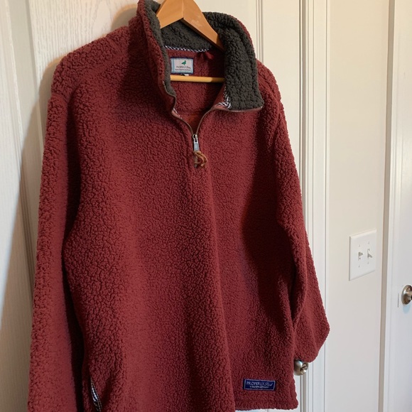 Properly Tied Kensington Fleece Pullover Maroon-XL - Picture 3 of 6